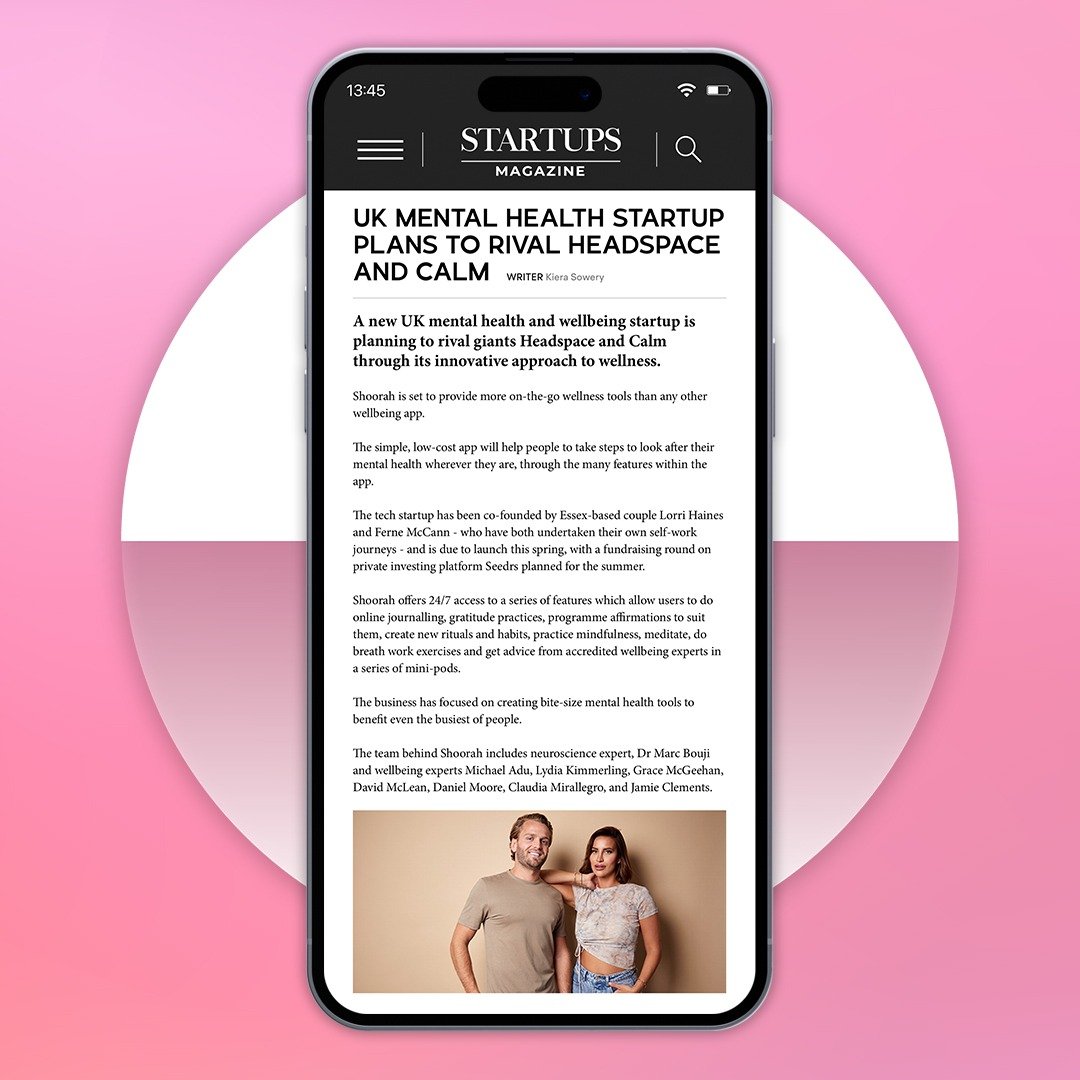 Image showing Shoorah well-being and mental health app press coverage from Start-Ups Magazine