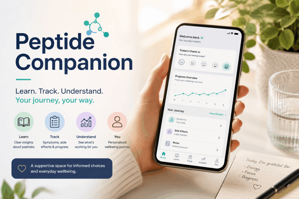 Peptide Companion: A Personal Space for Learning, Tracking, and Understanding Your Wellness Journey
